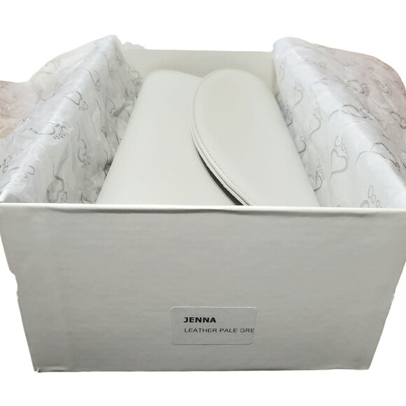 Sole Bliss Envelope Clutch Crossbody Purse Bag Jenna Gray Leather Chain Strap - Picture 9 of 16